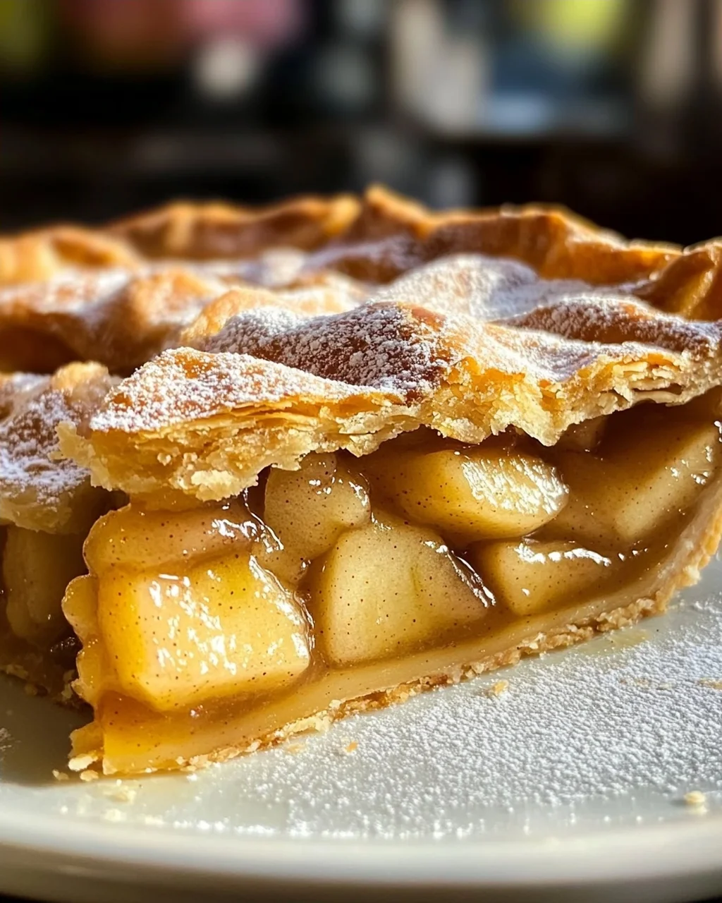 Bester gedeckter Apfelkuchen
