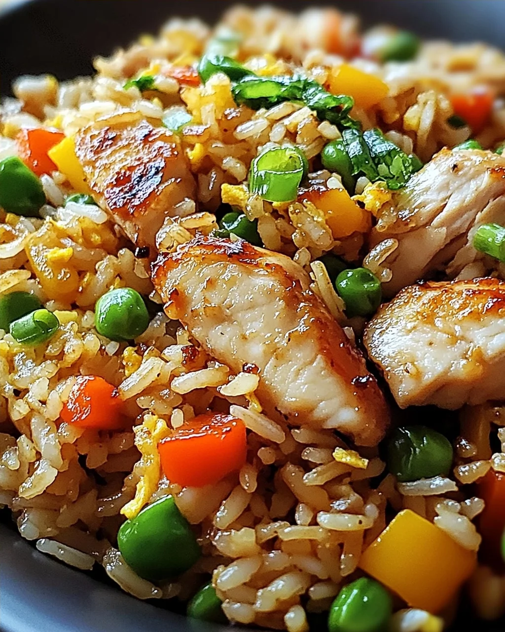 Bratreis mit Hähnchen