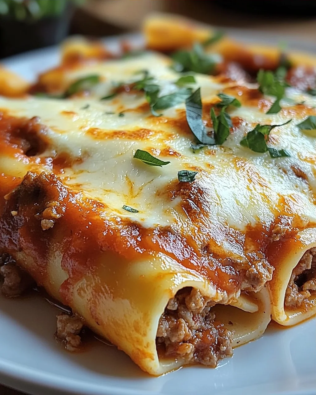 Cannelloni mit Rindfleisch und Käse