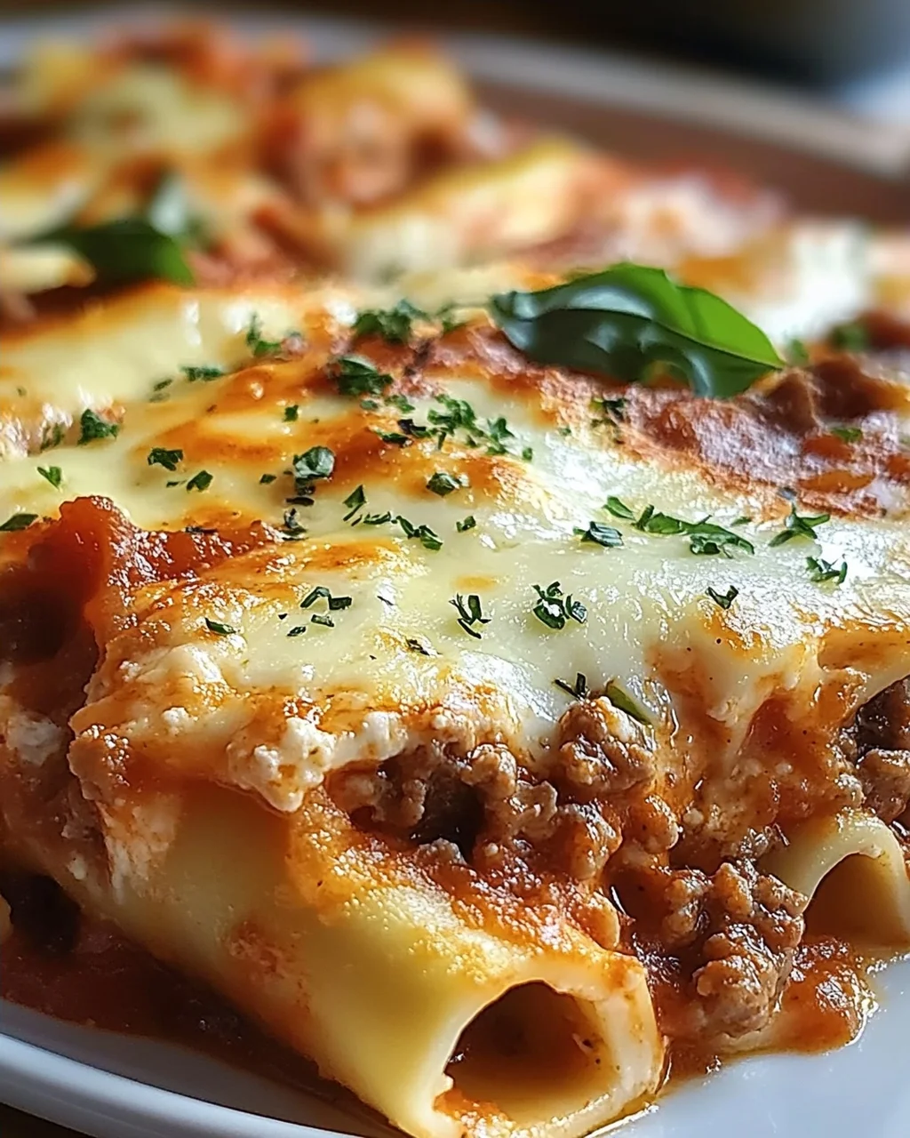 Cannelloni mit Rindfleisch und Käse