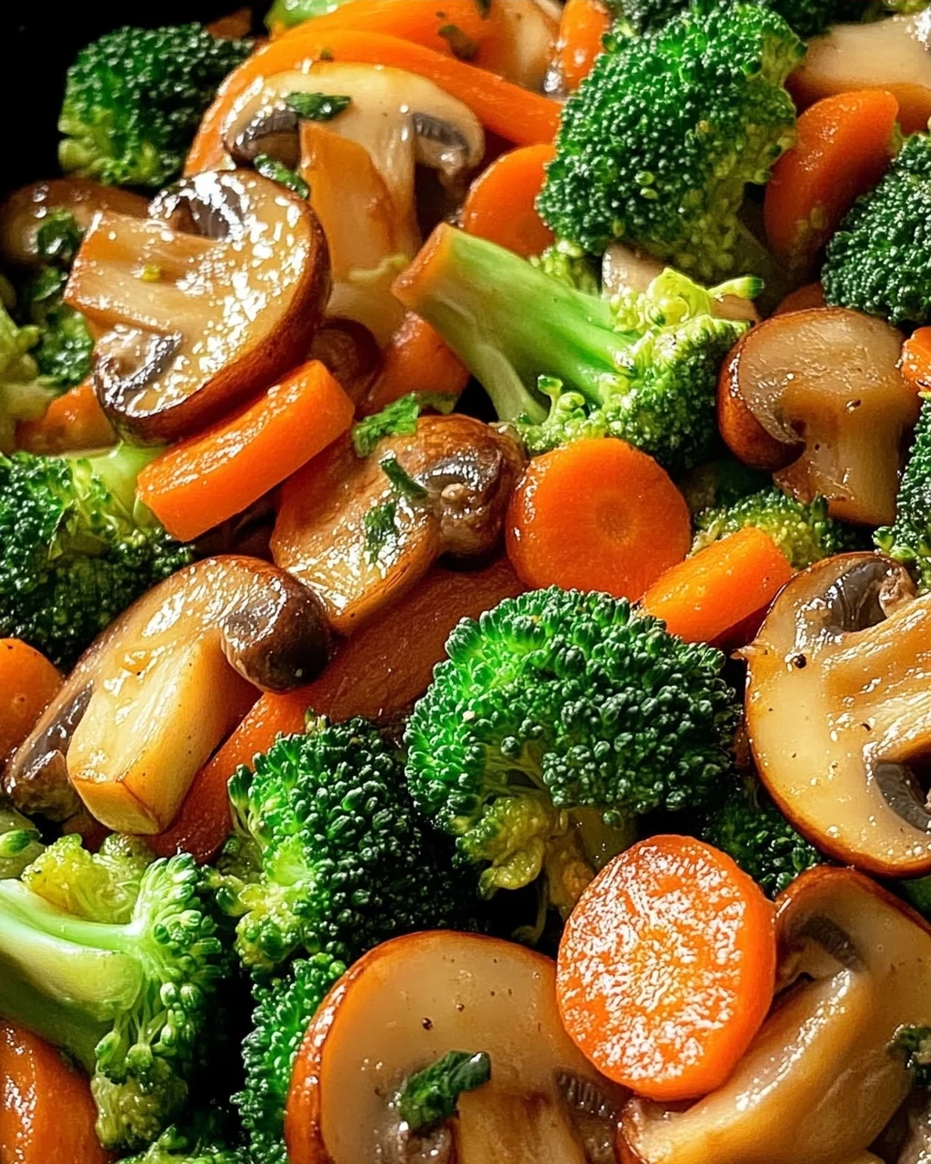 Champignon-Brokkoli-Karotten-Pfanne