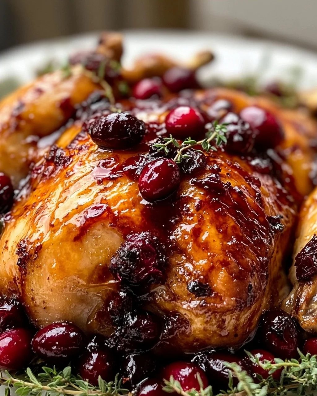 Cranberry Maple Roast Chicken