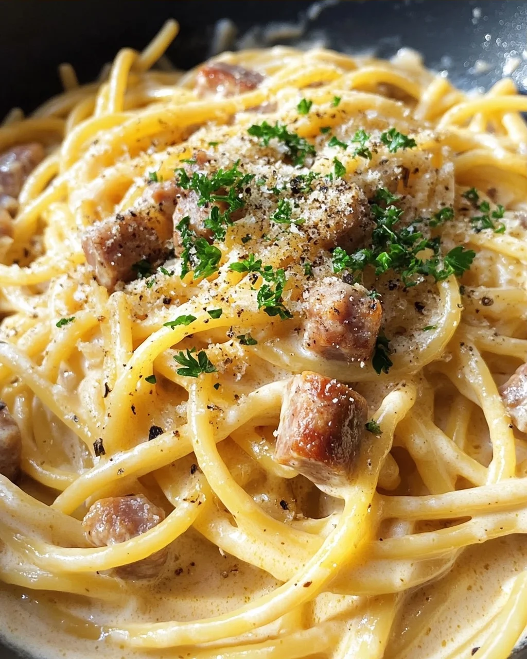 Cremige Salsiccia-Carbonara