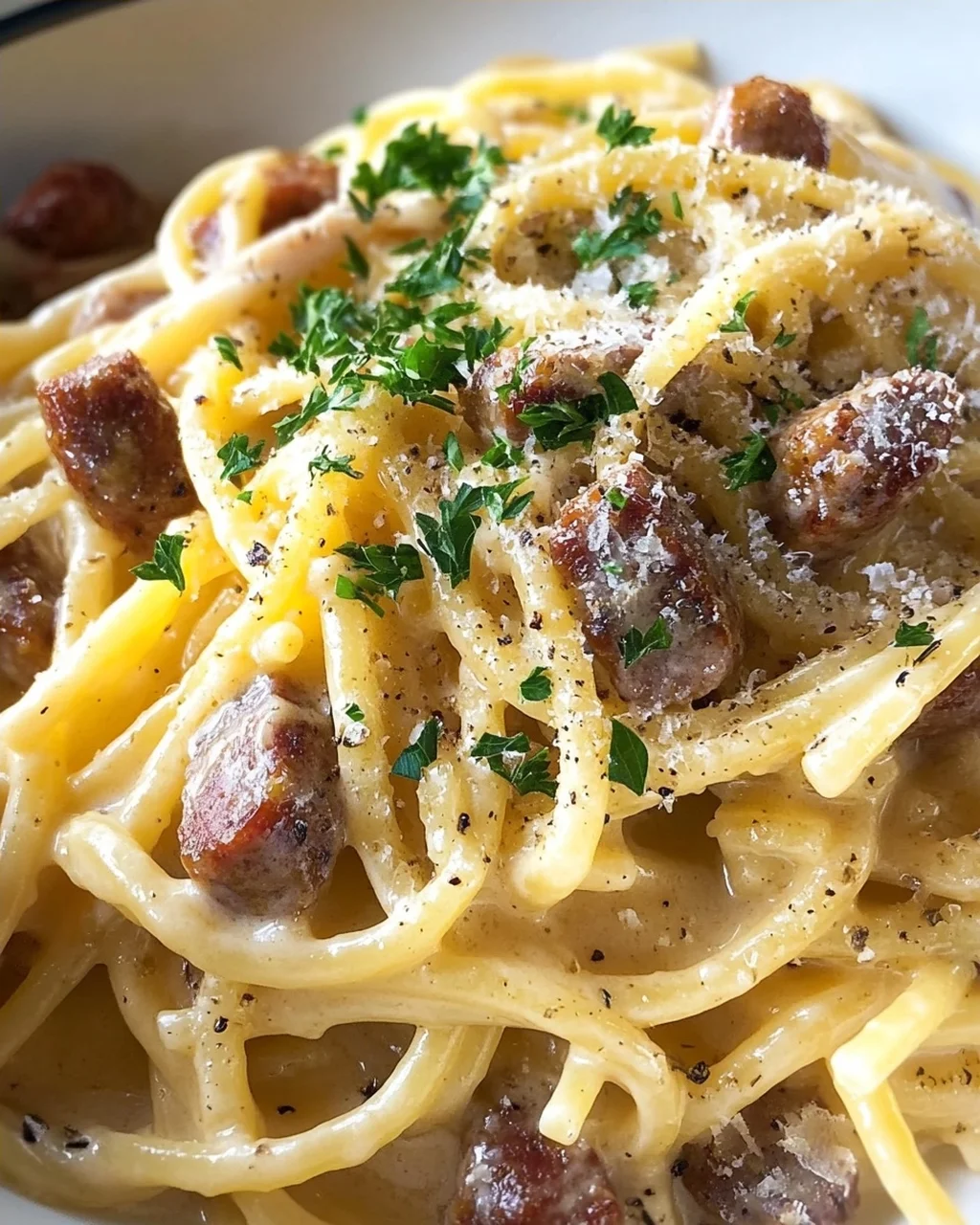 Cremige Salsiccia-Carbonara