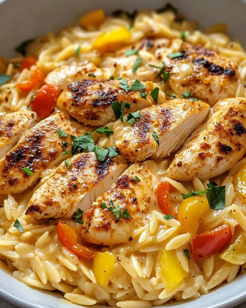 Cremiges Cajun Hähnchen Orzo Rezept – Einfach & Lecker