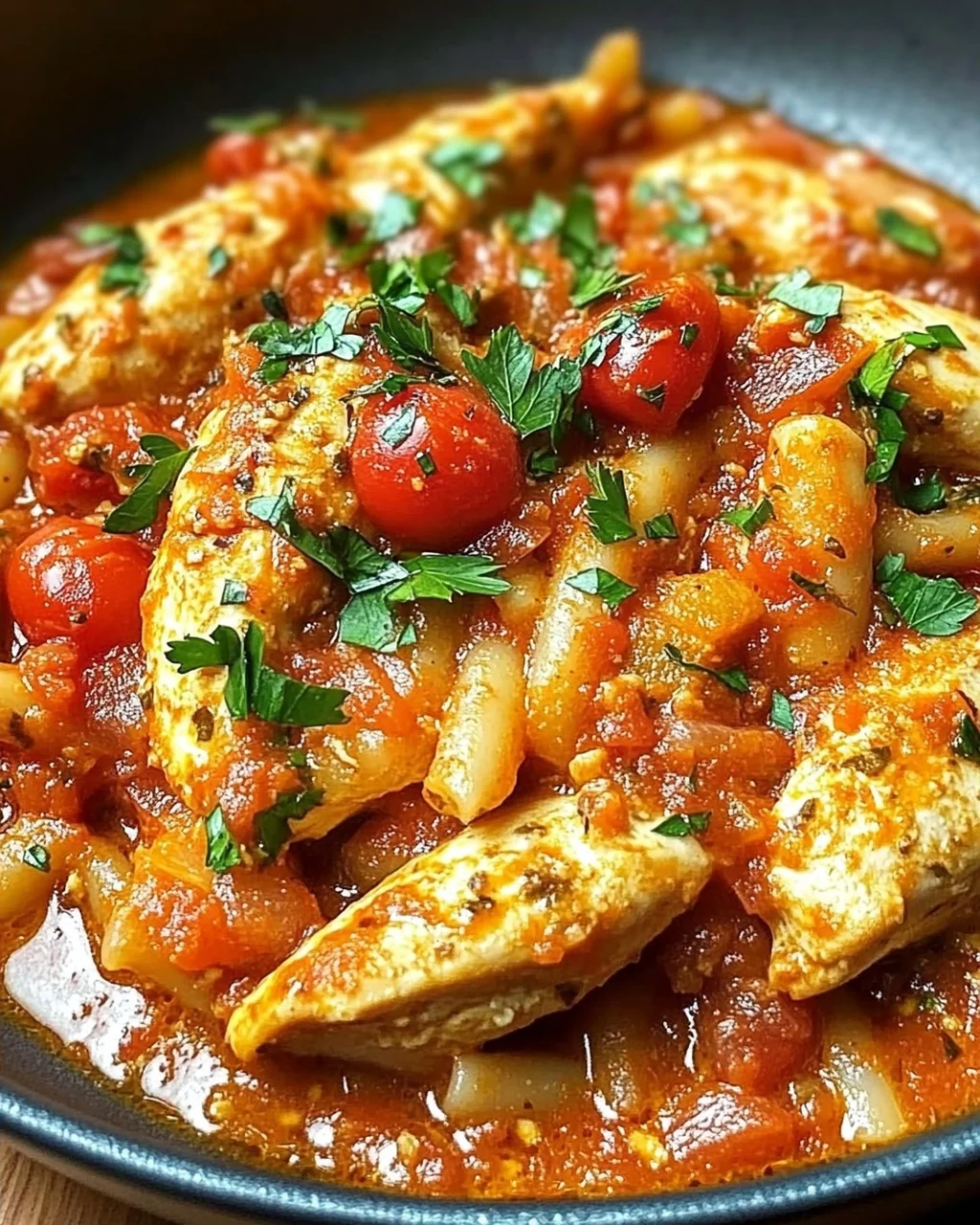 Cremiges Hähnchen all’Arrabbiata in 25 Minuten