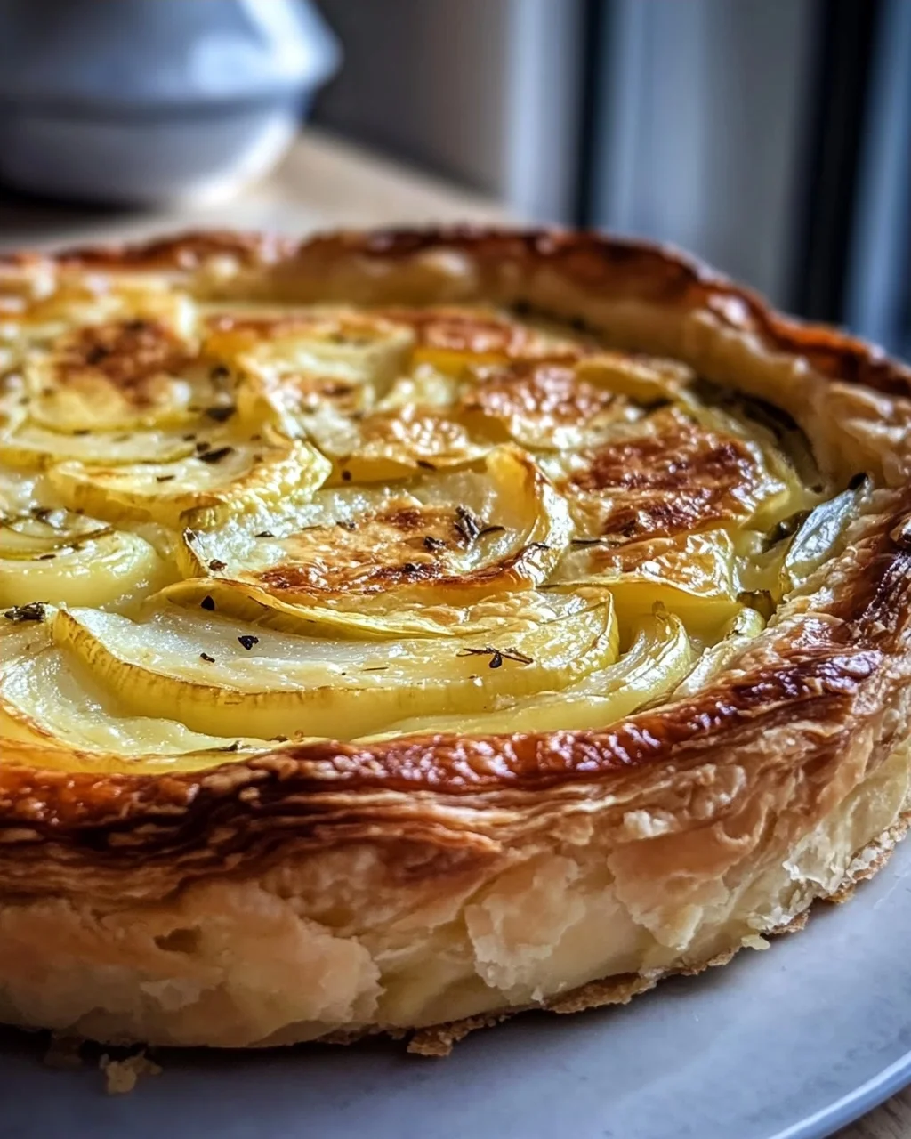Delicious Potato Leek Tart with Puff Pastry Recipe