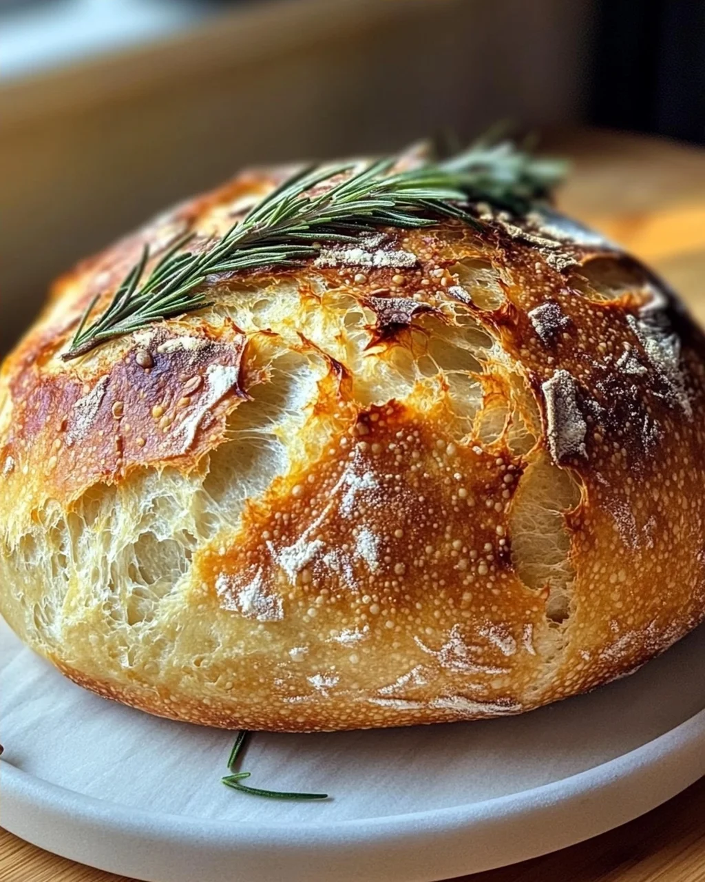 Duftendes Rosmarin-Knoblauch Artisan Brot einfach selber backen