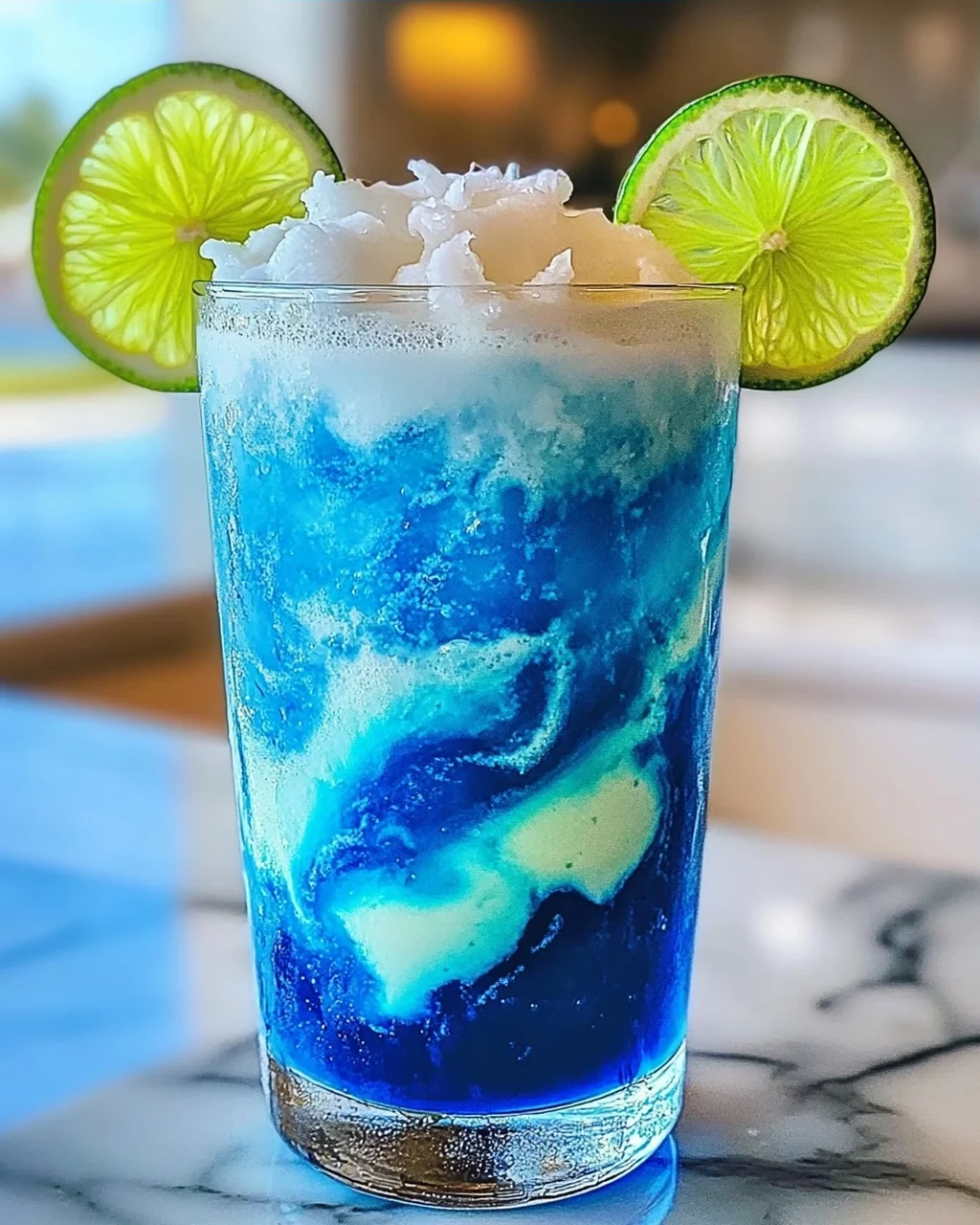 Elektrische Limette Schmutziges Soda für den Sommer