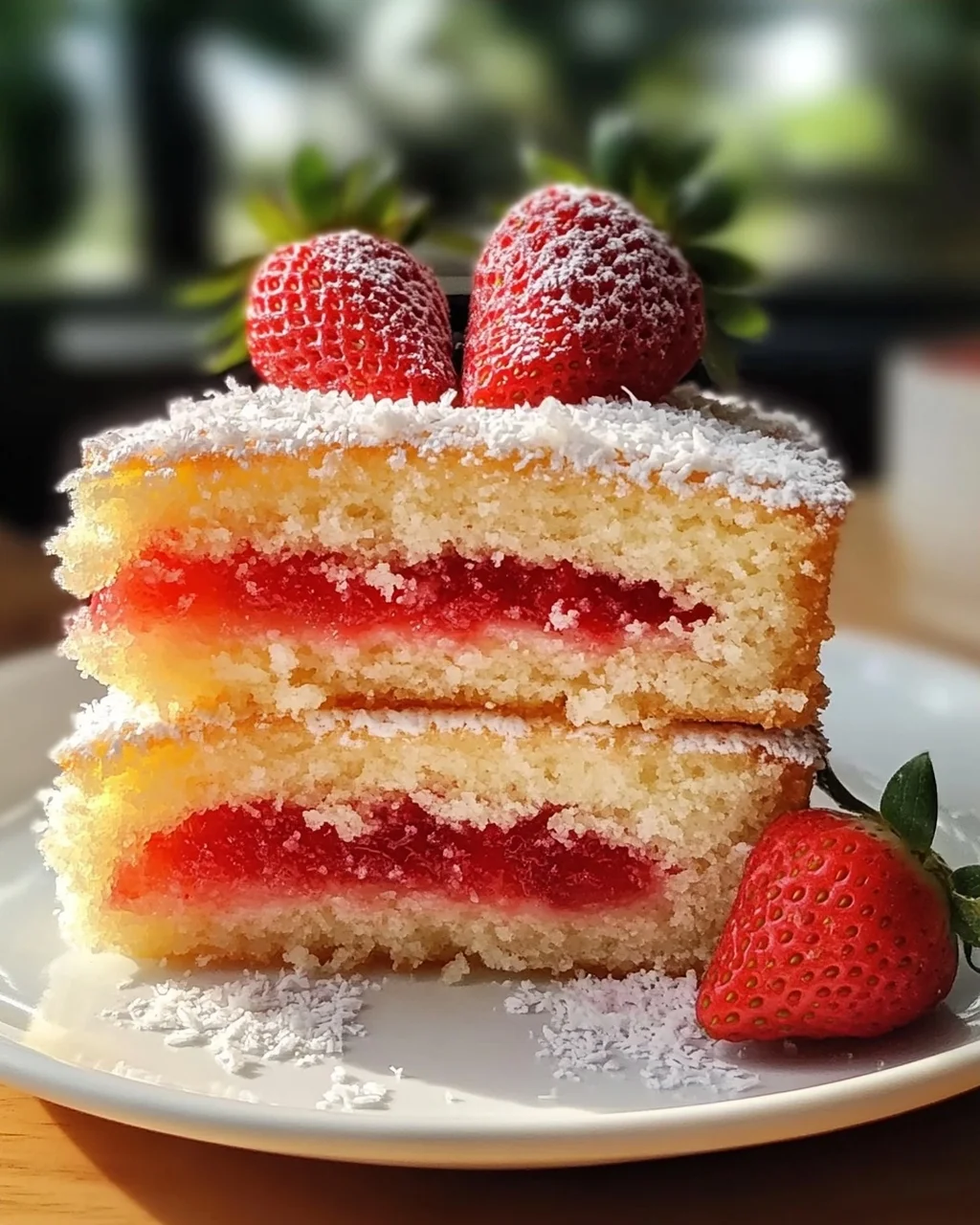 Erdbeer-Kokos-Sponge-Kuchen leicht gemacht