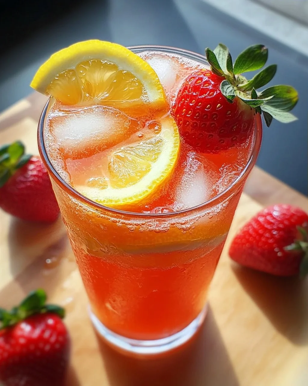 Erdbeer-Zitronen-Limonade selber machen ohne Zucker
