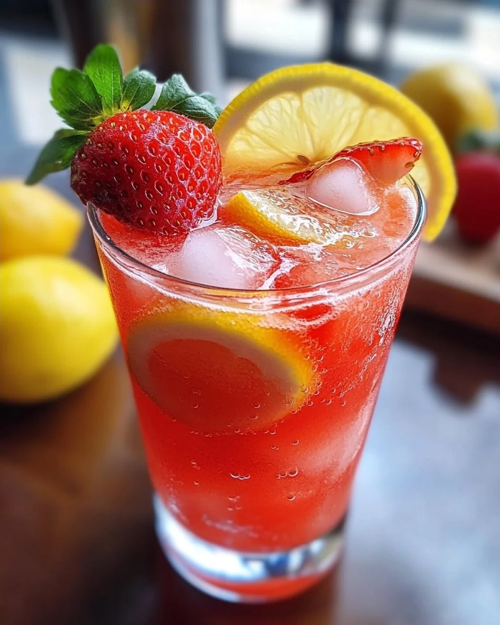 Erdbeer-Zitronen-Limonade selber machen ohne Zucker