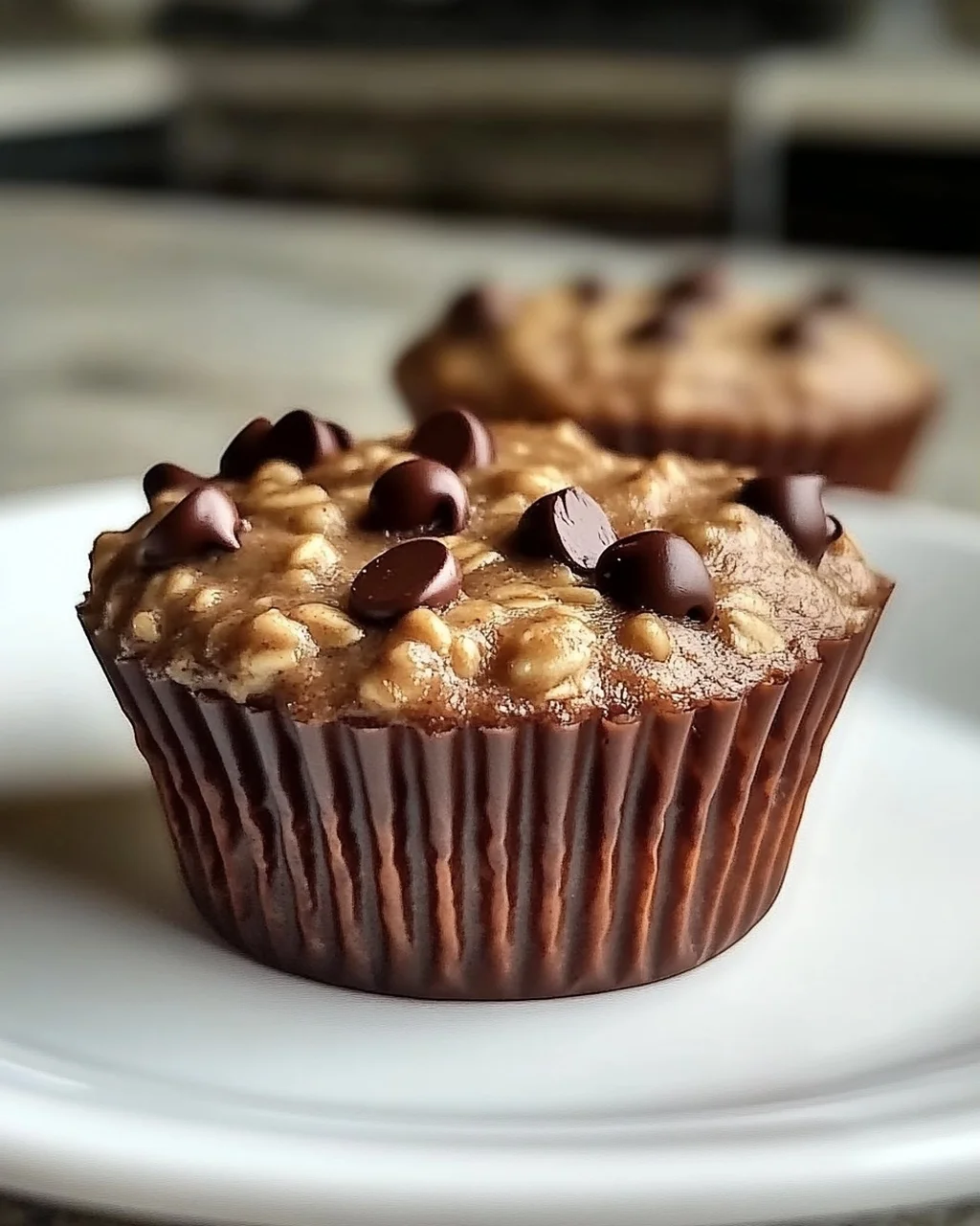 Erdnussbutter Protein Haferflocken Muffins für jeden Tag