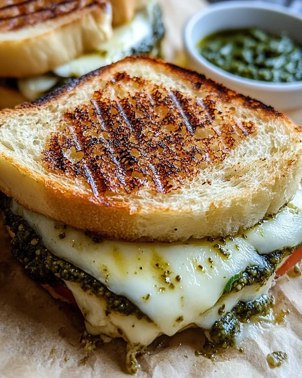 Gegrilltes Mozzarella-Sandwich