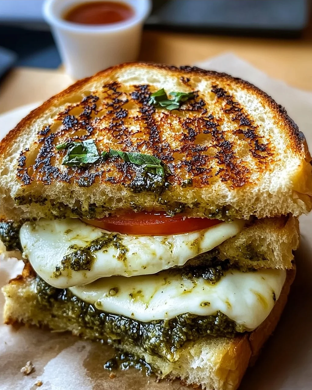 Gegrilltes Mozzarella-Sandwich