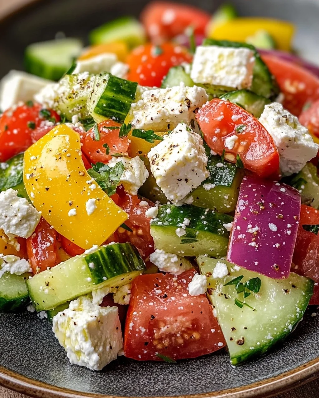 Griechischer Bauernsalat (einfaches Salat Rezept)