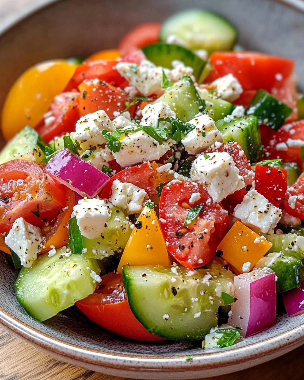 Griechischer Bauernsalat (einfaches Salat Rezept)