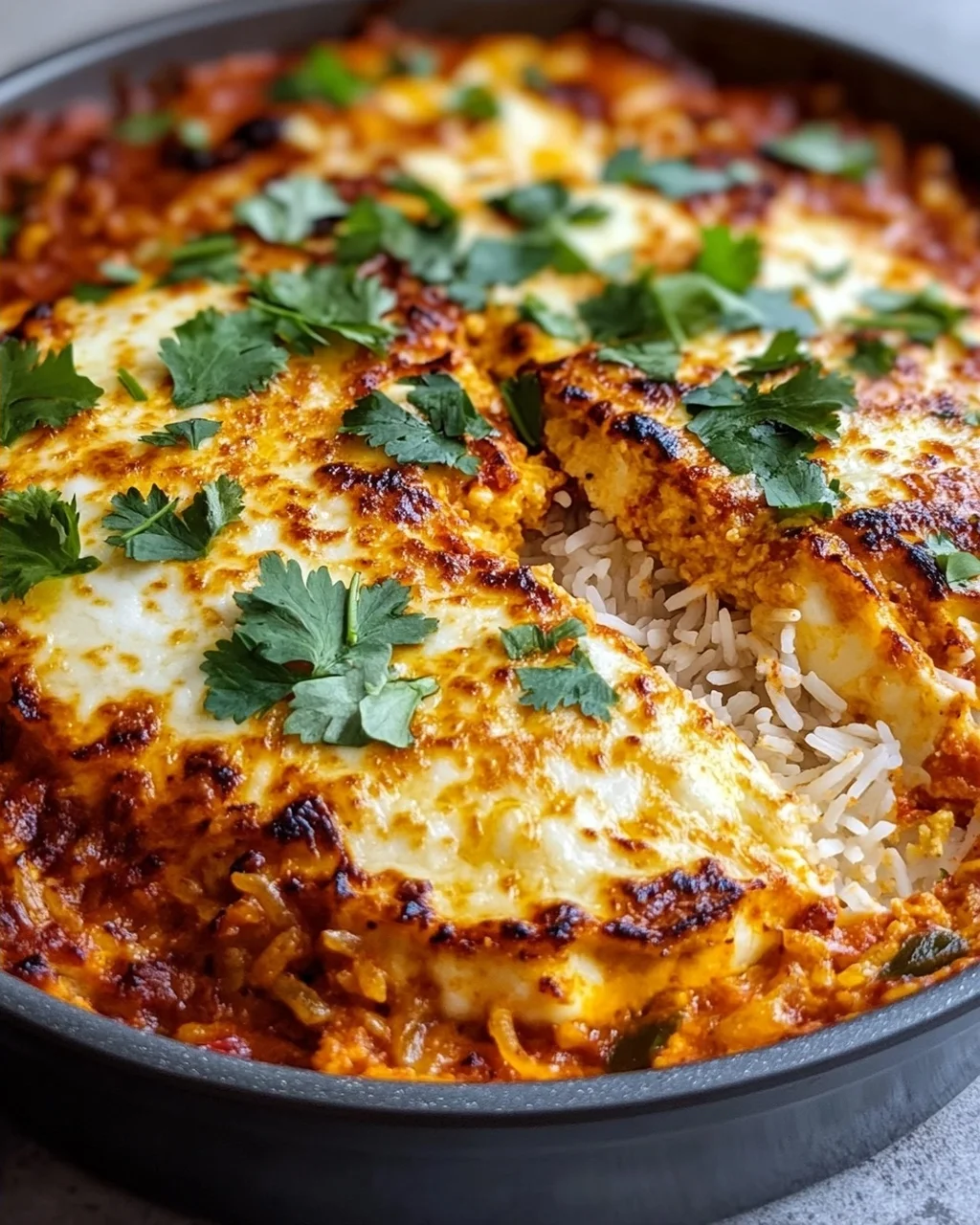 Halloumi Makhani Reisauflauf