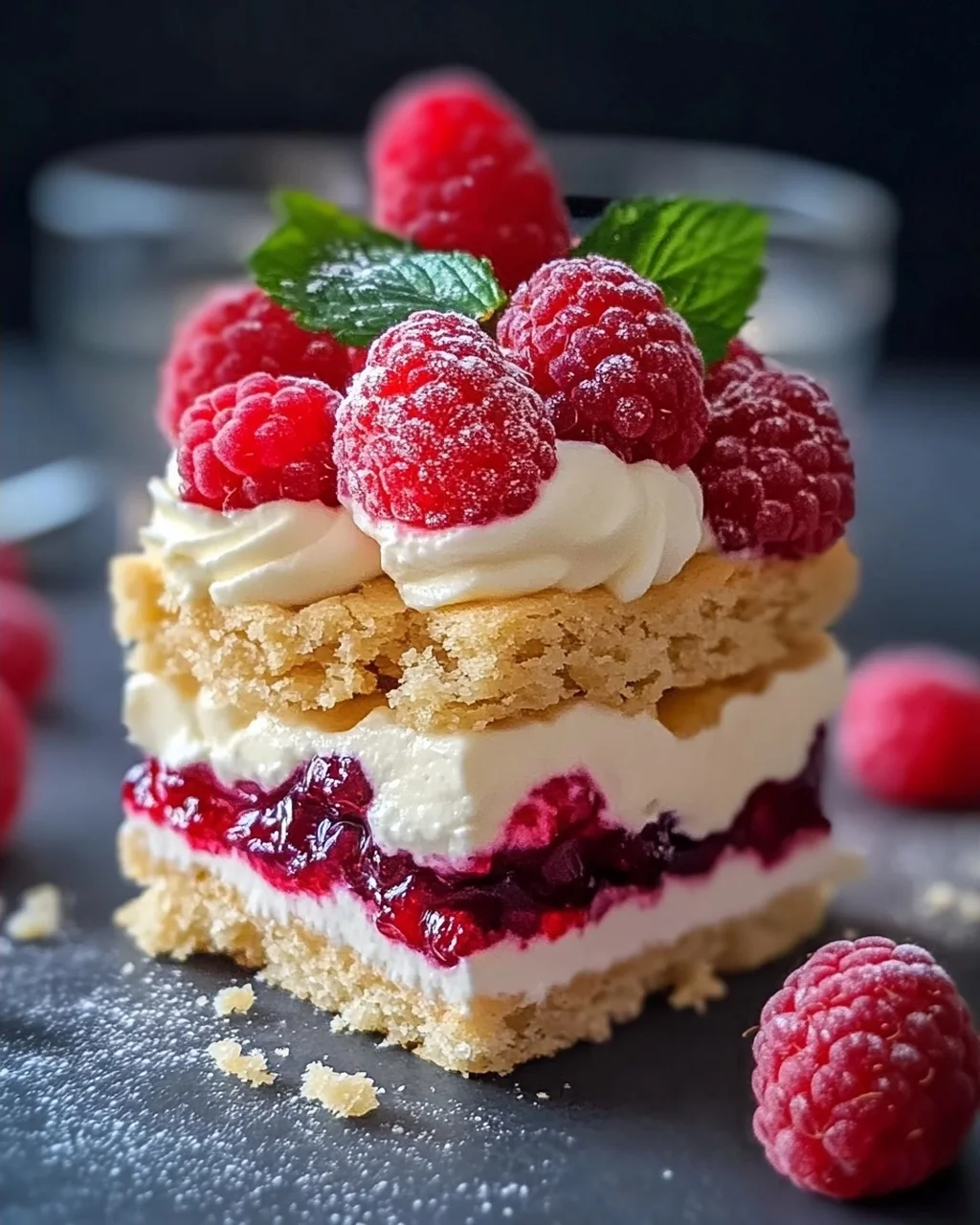 Himmlische Vanillekipferl Dessert mit nicht-alkoholischen Beeren