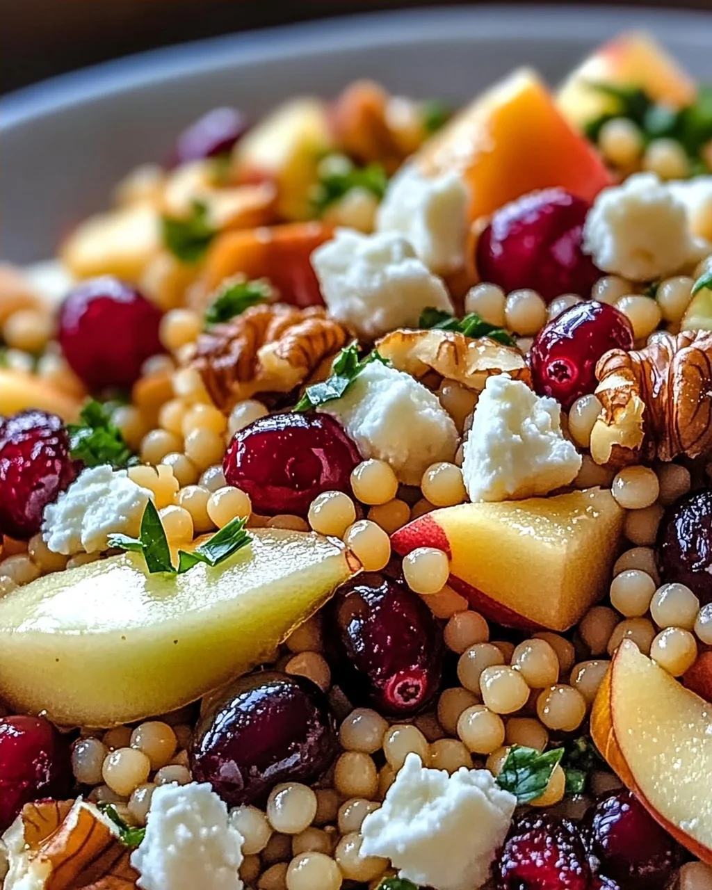 Honig Herbst Perlen Couscous Salat für dein Wohlfühlen