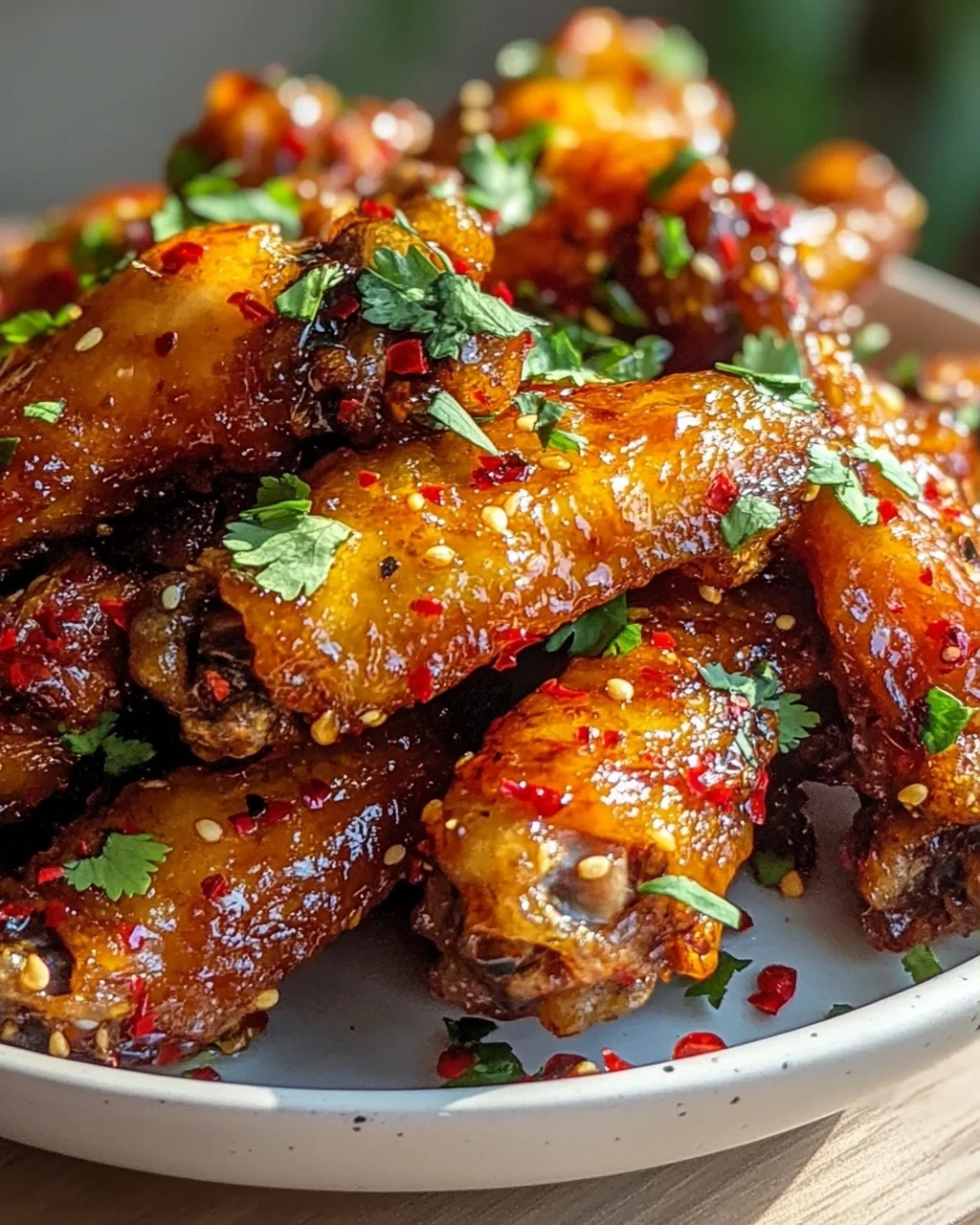 Hot Honey Chicken Wings mit Knoblauch & Chili – Süß-scharf!