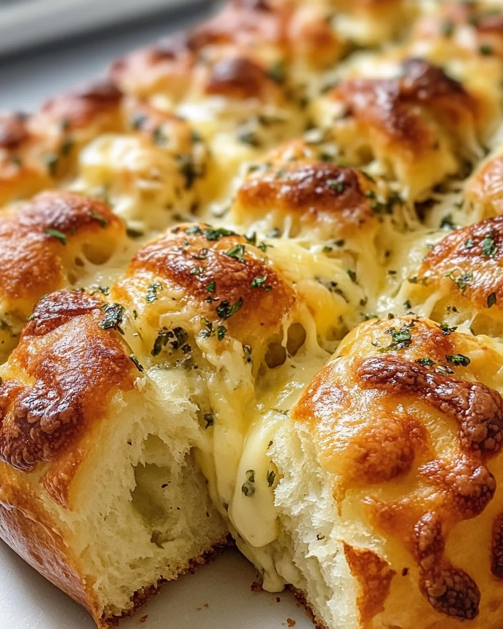 Käse-Zupfbrot mit Knoblauchkräuterbutter