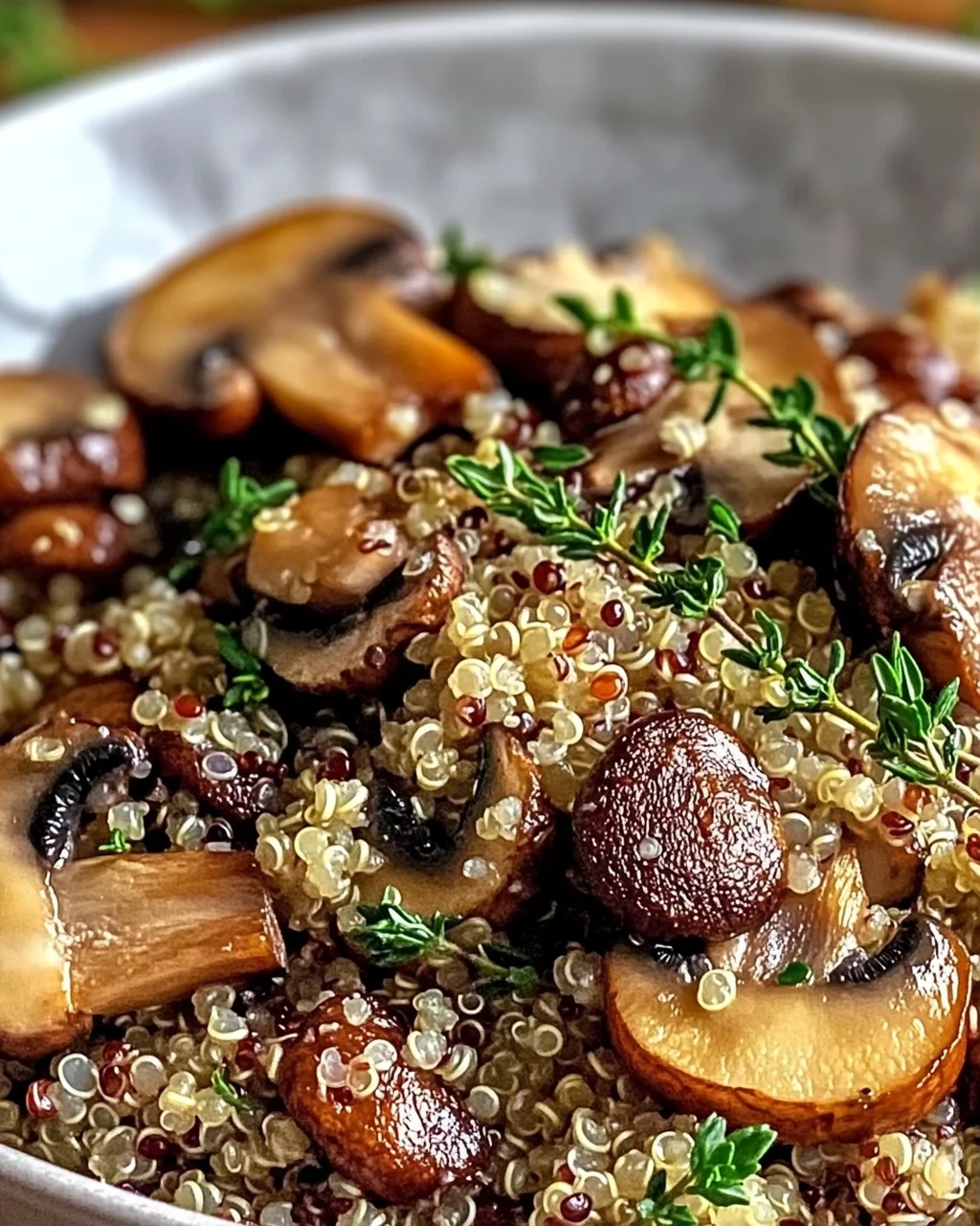 Knoblauchige Pilz-Quinoa für Genussmomente