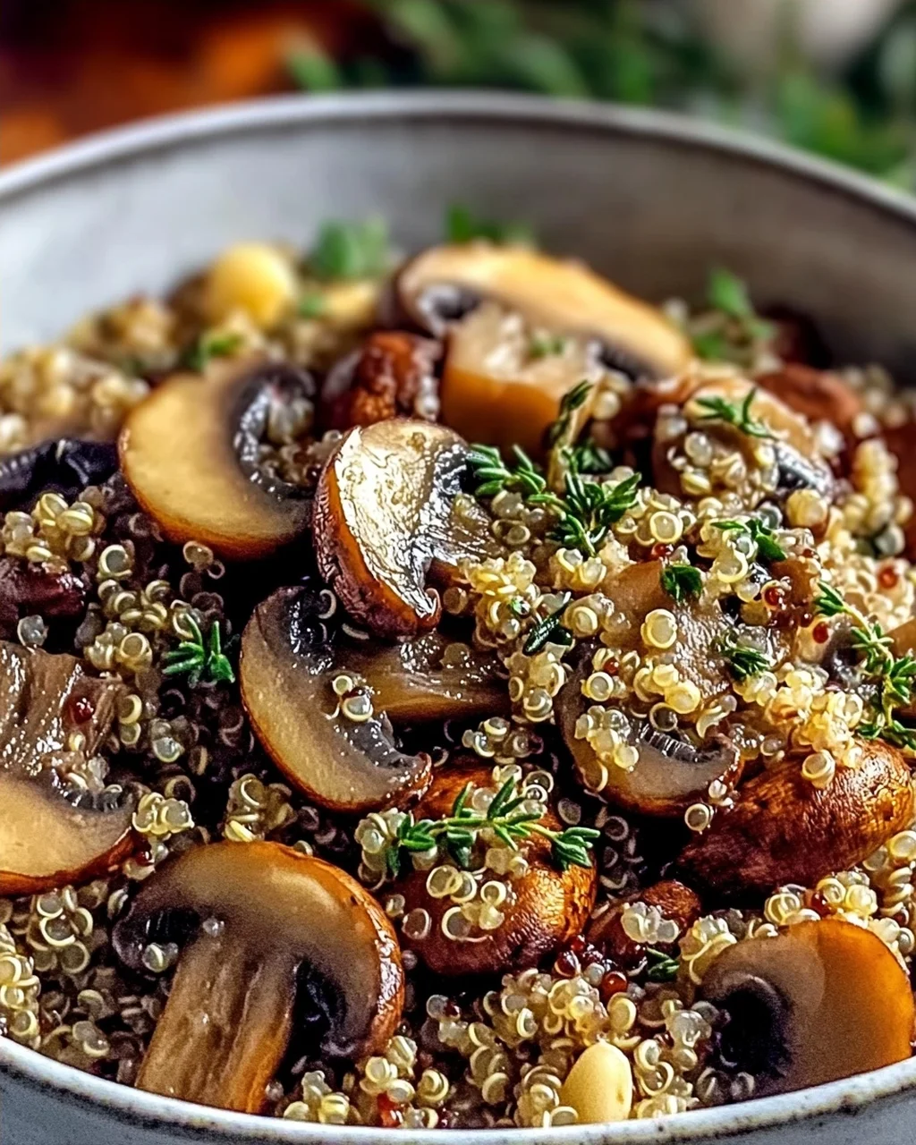 Knoblauchige Pilz-Quinoa für Genussmomente