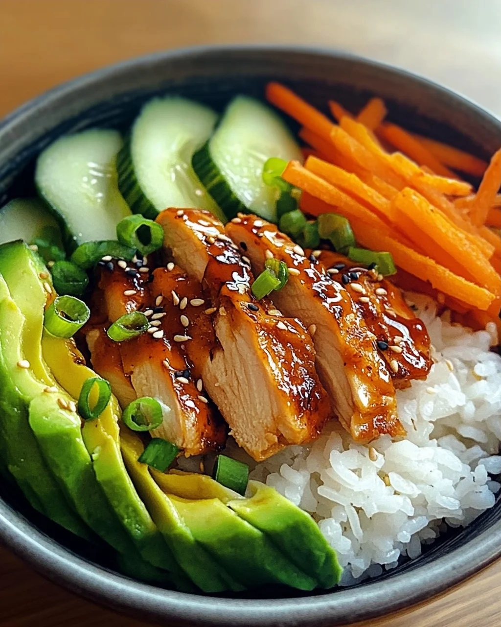 Koreanischer Reis Hähnchen Bowl