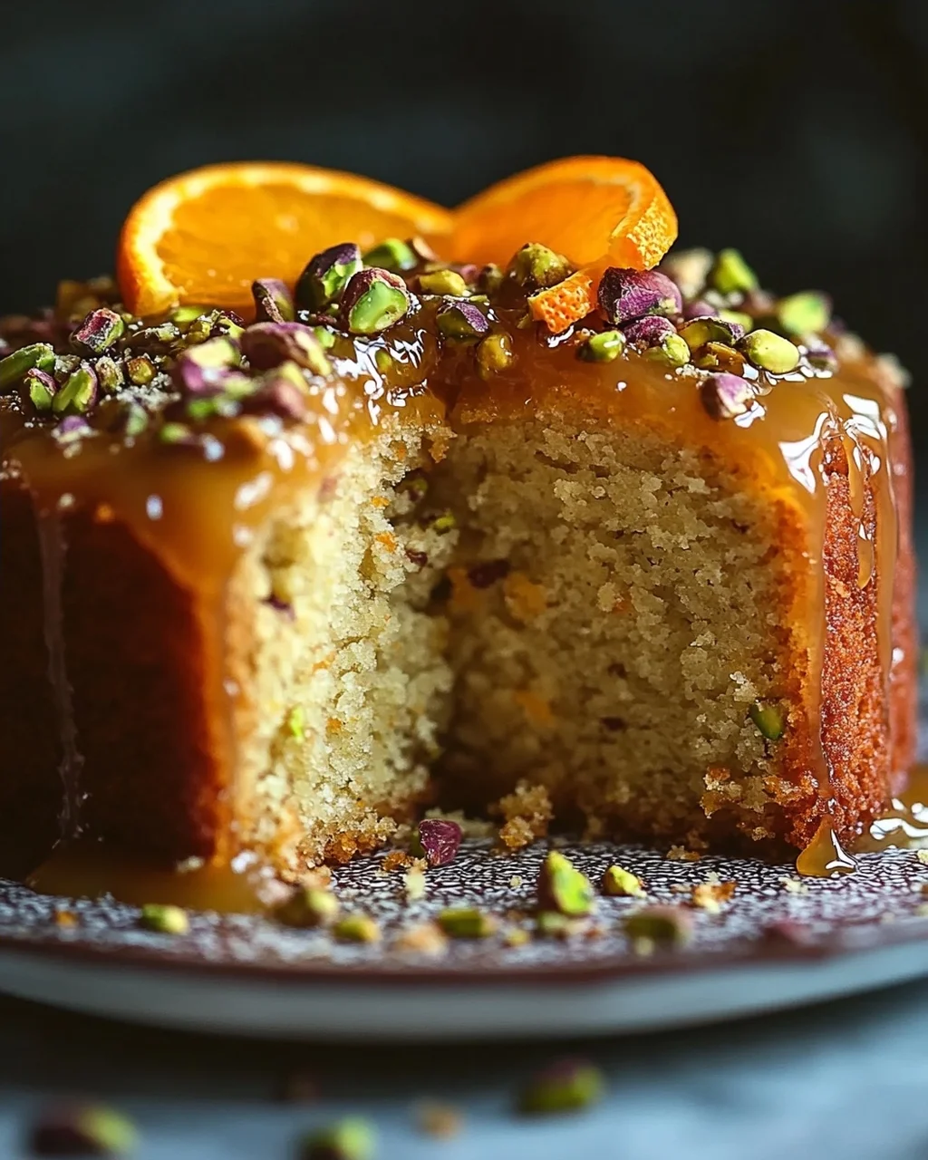 Köstlicher Kardamom Orangen Pistazien Tee Kuchen Rezept