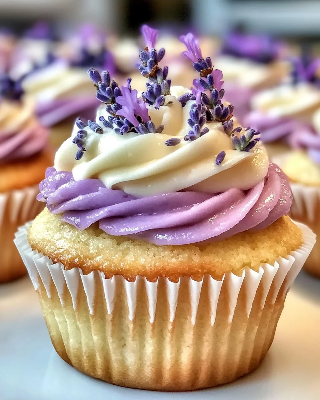 Lavendel Honig Cupcakes für einen zauberhaften Genuss
