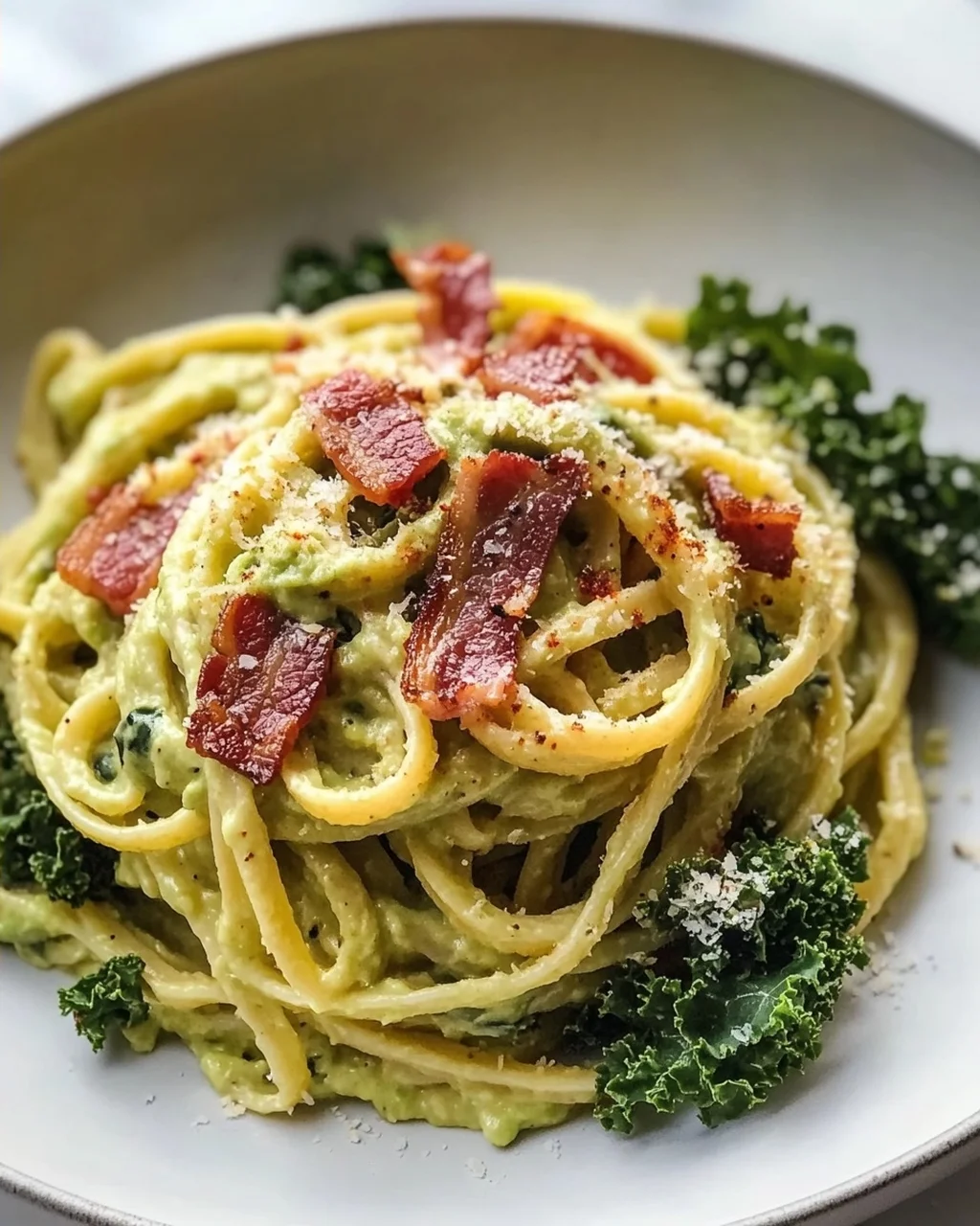 Leckere Avocado Carbonara mit Rindfleisch – Einfaches Rezept!