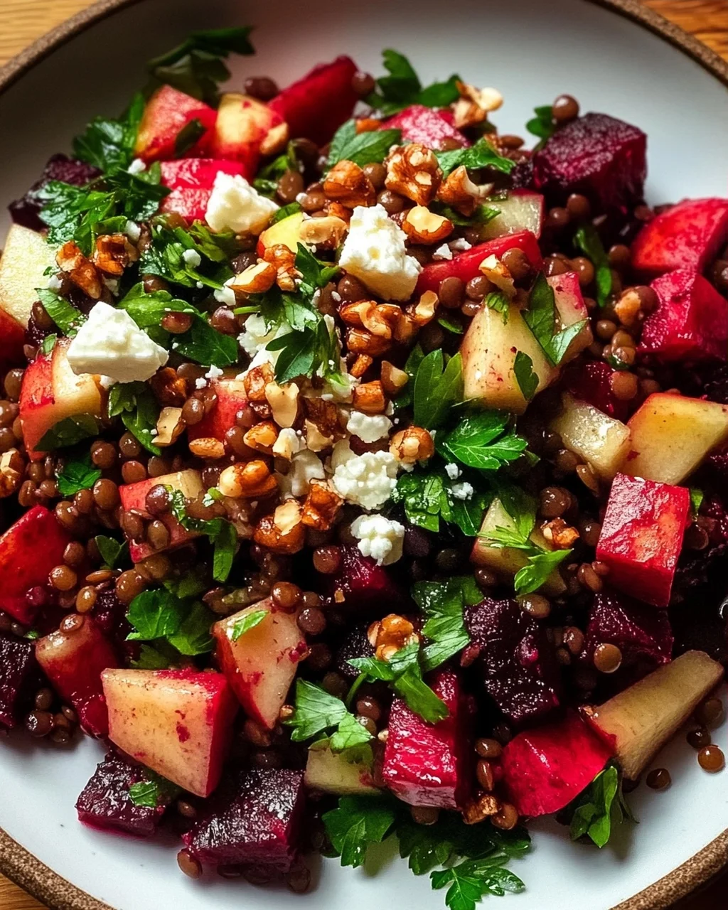 Leckerer Rote Bete Linsen Salat – gesund und einfach!