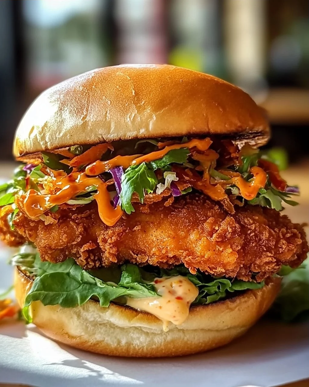 Leckeres Thai Fried Chicken Sandwich: Knusprig und würzig!