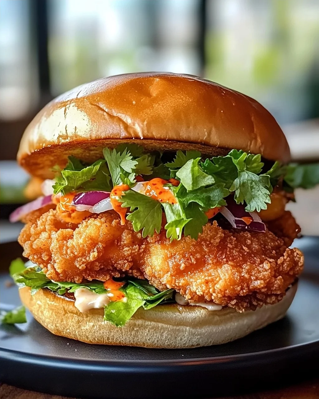 Leckeres Thai Fried Chicken Sandwich: Knusprig und würzig!