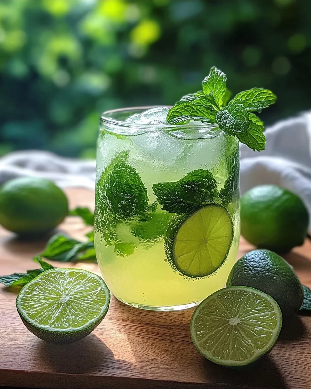 Limetten-Limonade mit Minze