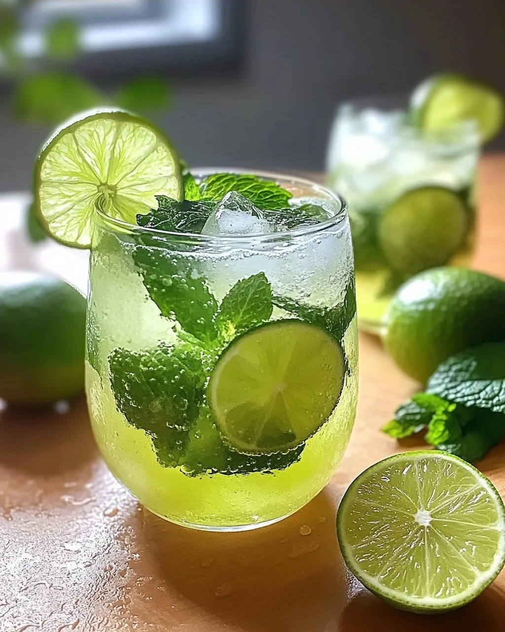 Limetten-Limonade mit Minze