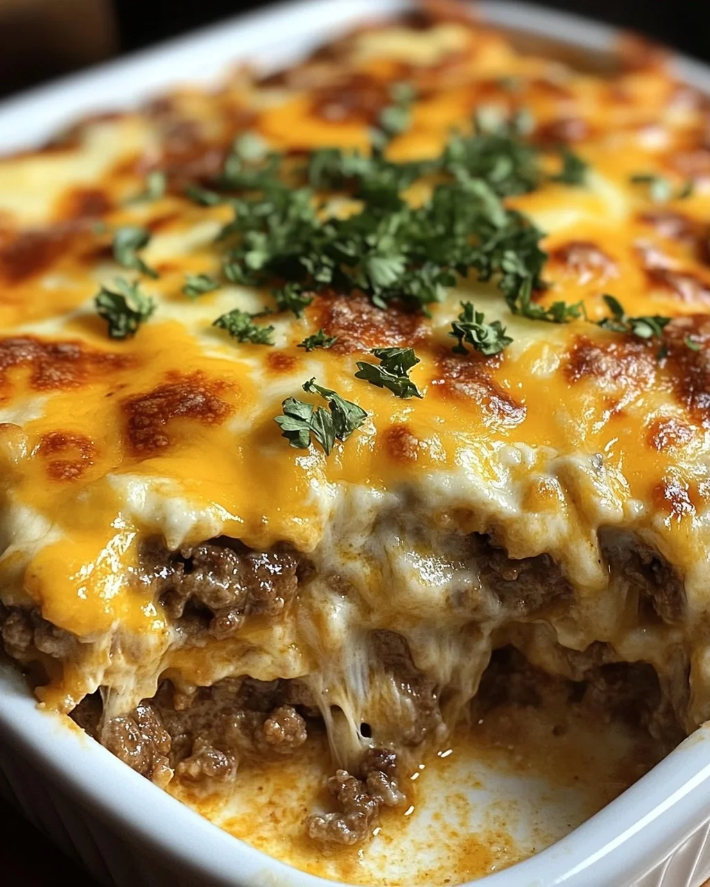 Low Carb Cheeseburger-Auflauf