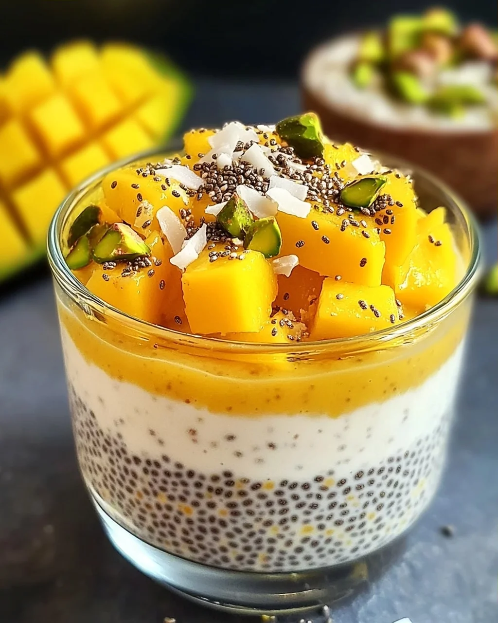 Mango Chia-Samen-Pudding für deinen perfekten Frühstücksstart