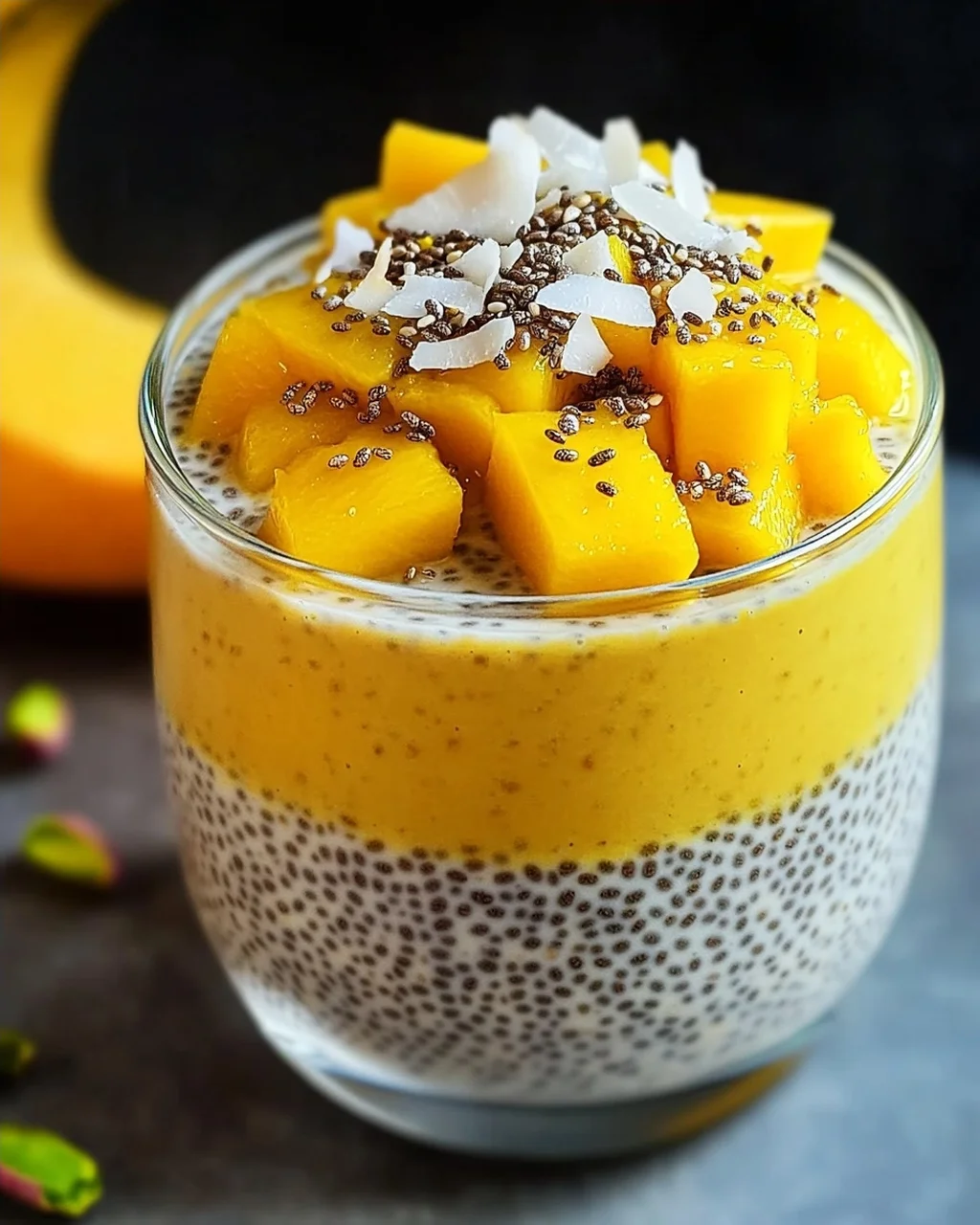 Mango Chia-Samen-Pudding für deinen perfekten Frühstücksstart