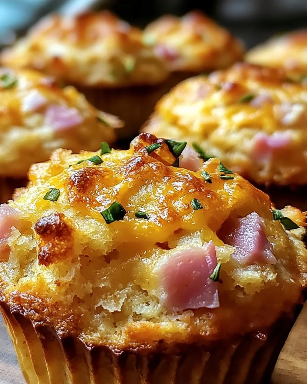 Muffins mit Putenschinken und Käse