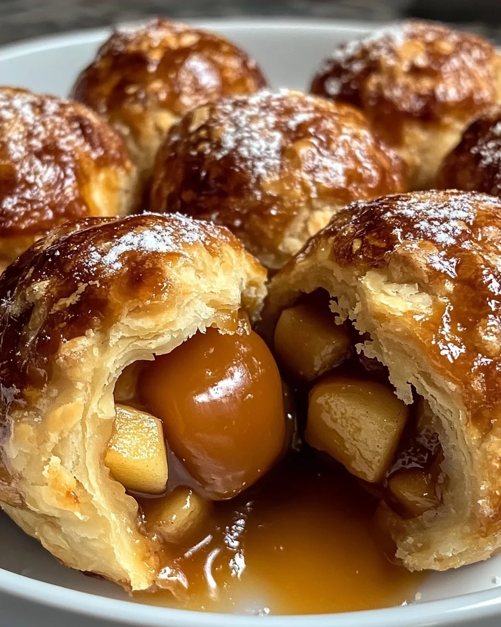 Mundwässernde Karamell Apfelkuchen Bombs