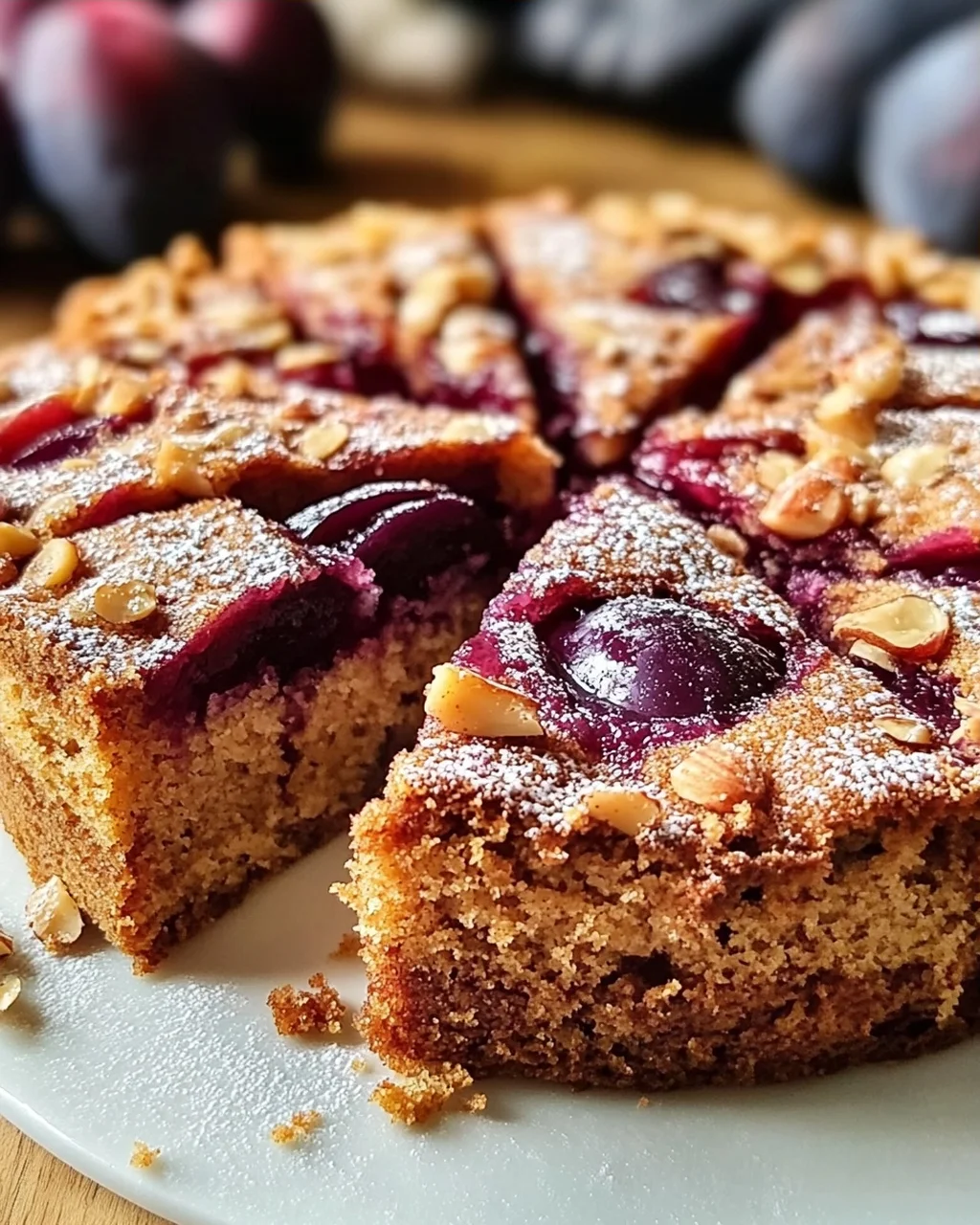 Nussiger Zimtkuchen Mit Pflaumenfüllung