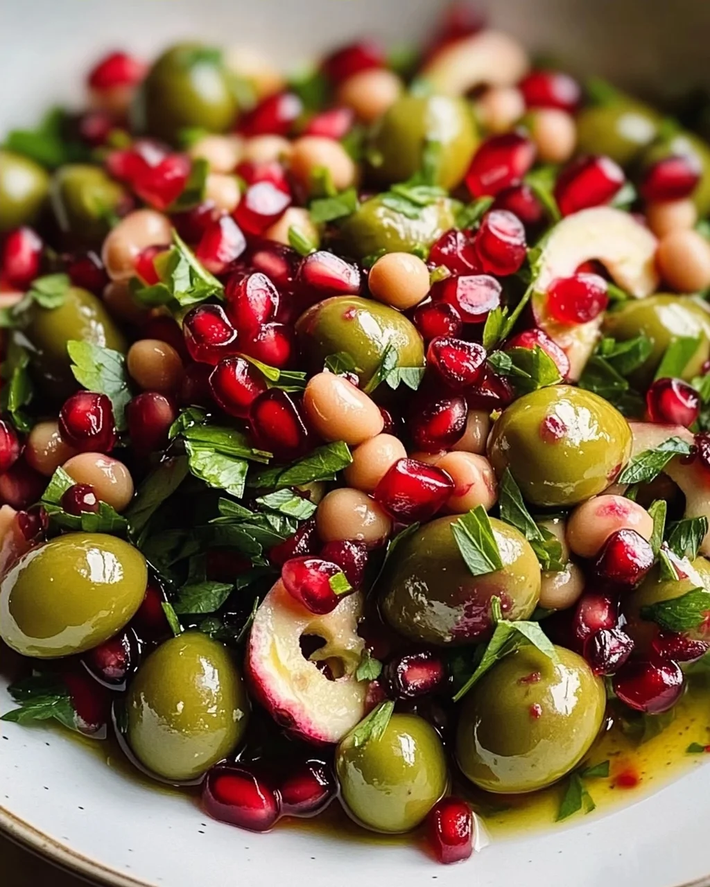 Oliven-Salat mit Black Eyed Peas