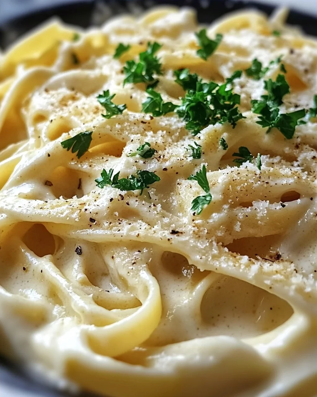 Pasta in Käse Sahne Soße