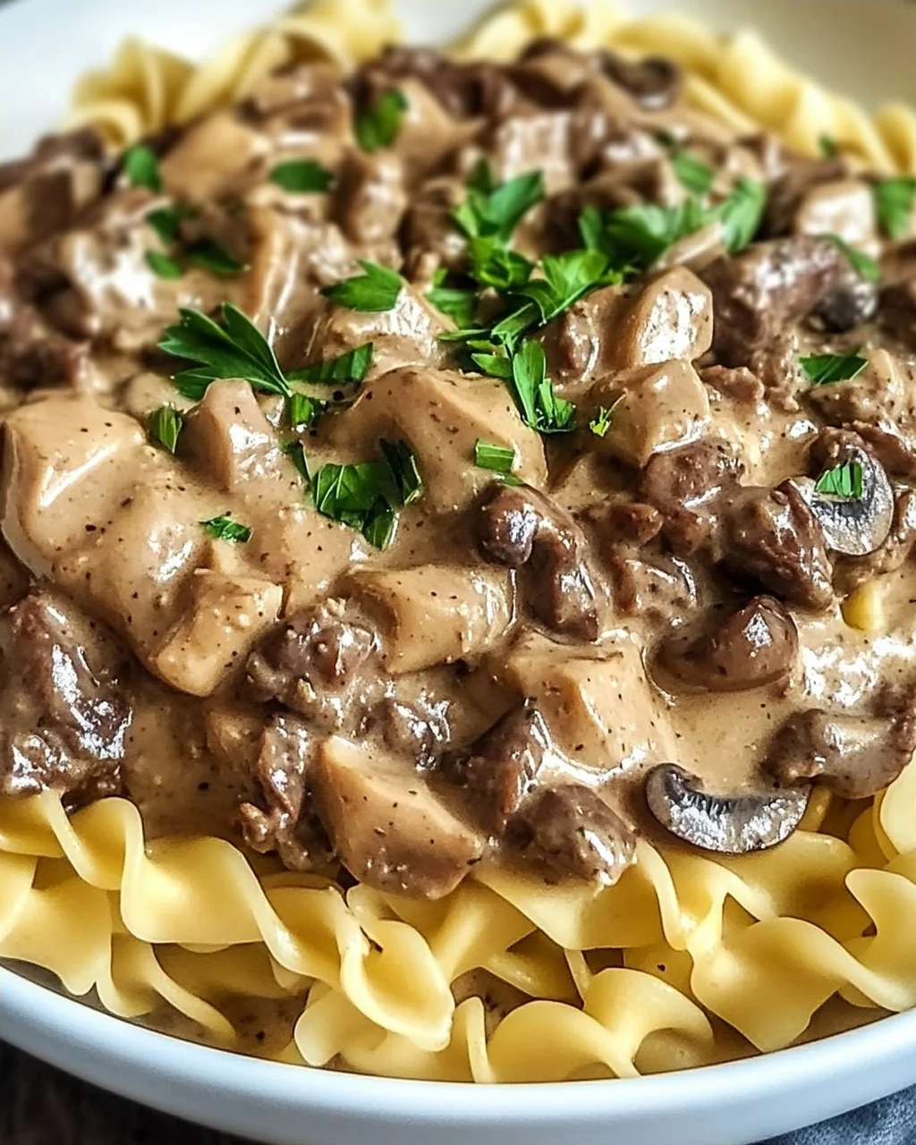 Rindfleisch Stroganoff für dein ideales Familienessen