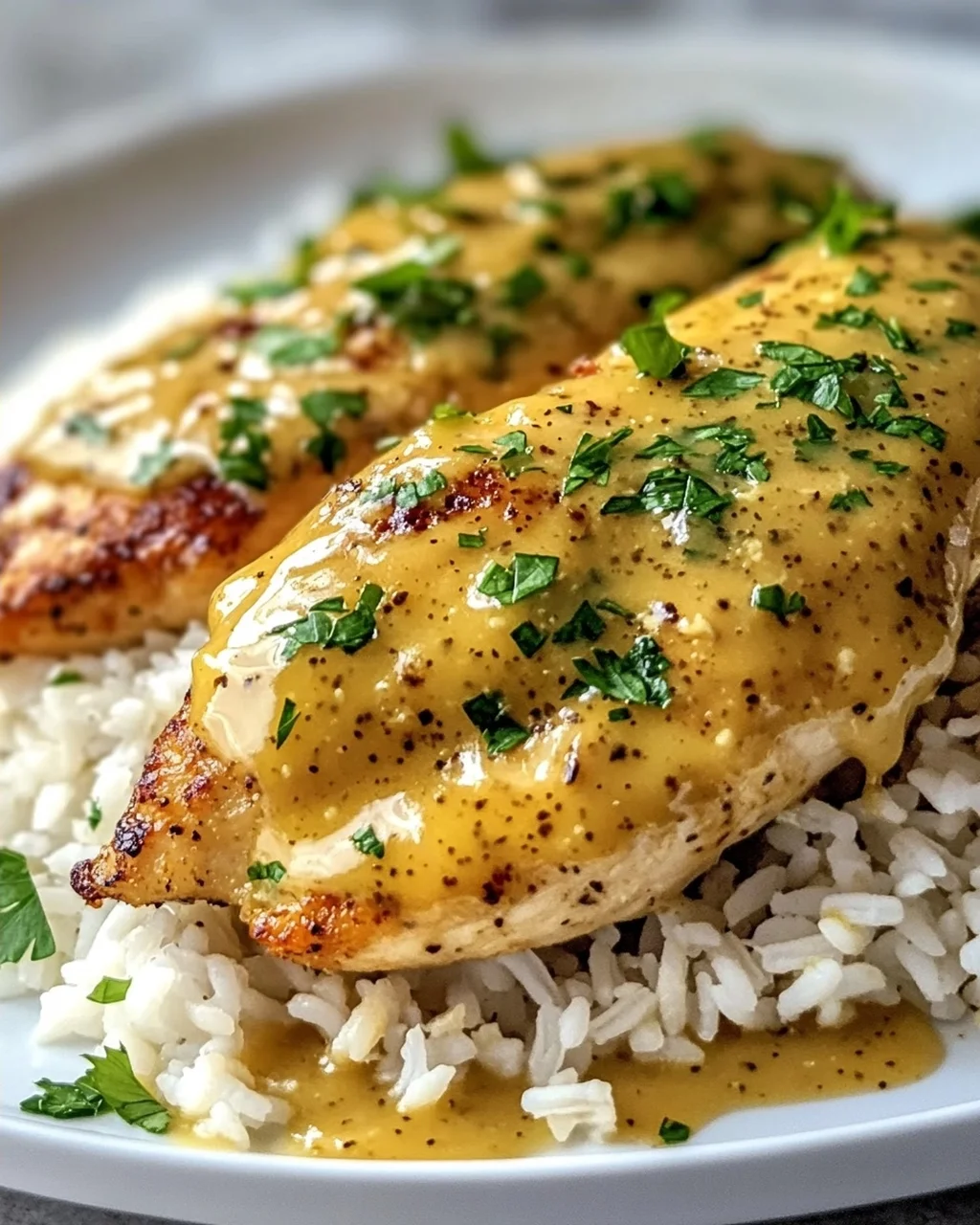 Saftiges Honig-Senf-Hähnchen mit Reis – Schnell & Lecker!