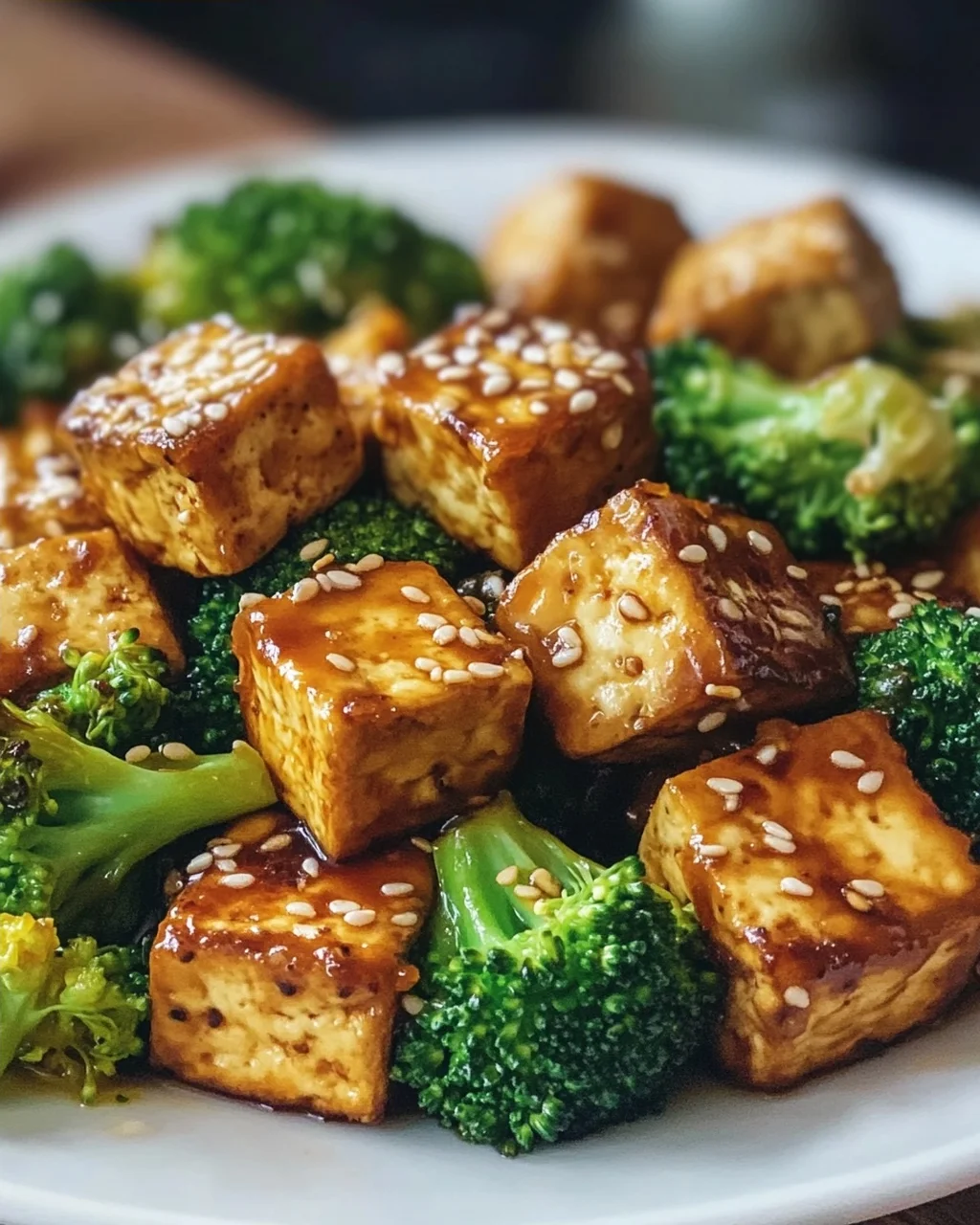 Schnelles Rezept: Gebackener Sesame Tofu & Brokkoli vom Blech