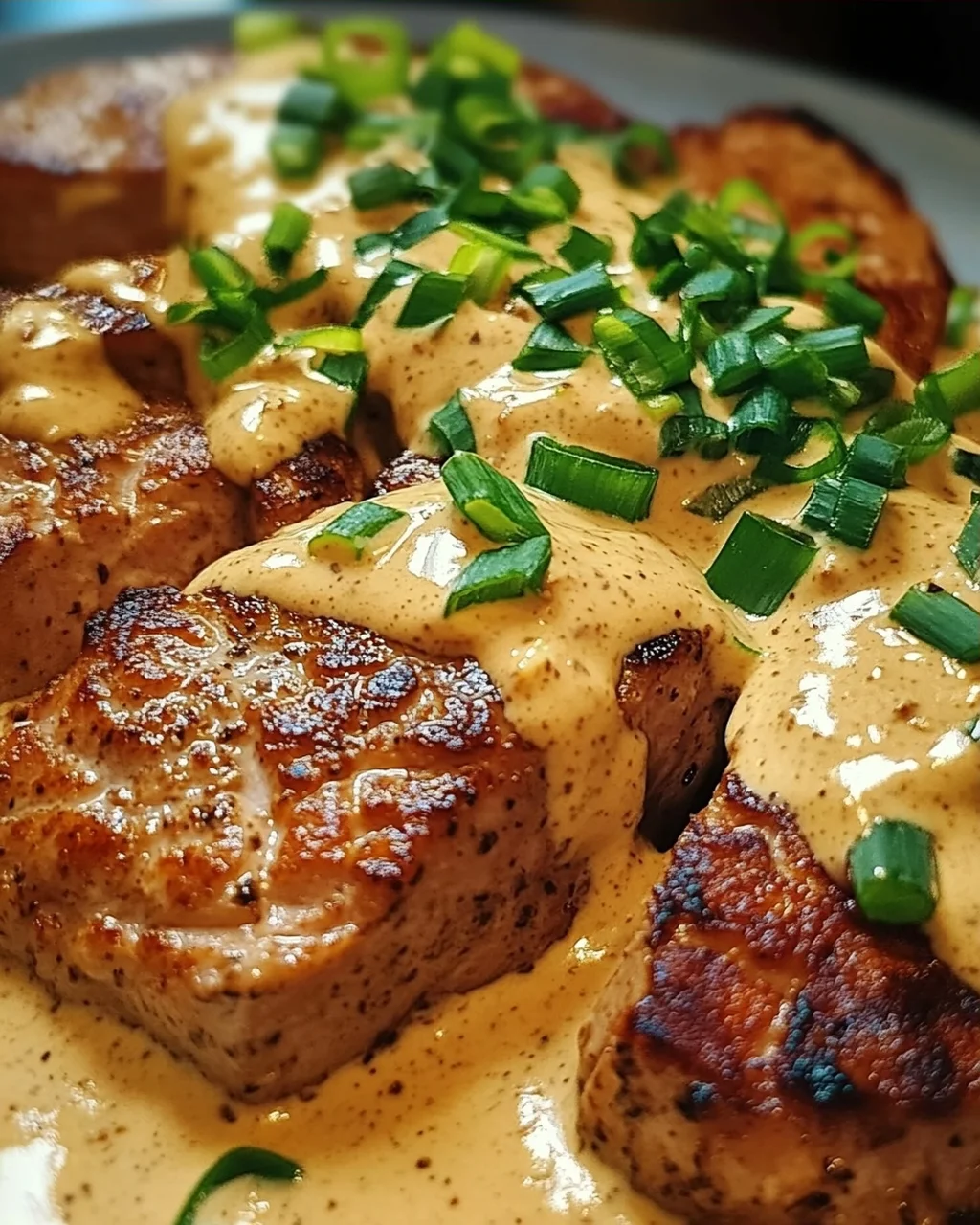 Schweinefilet in cremiger Sahnesauce