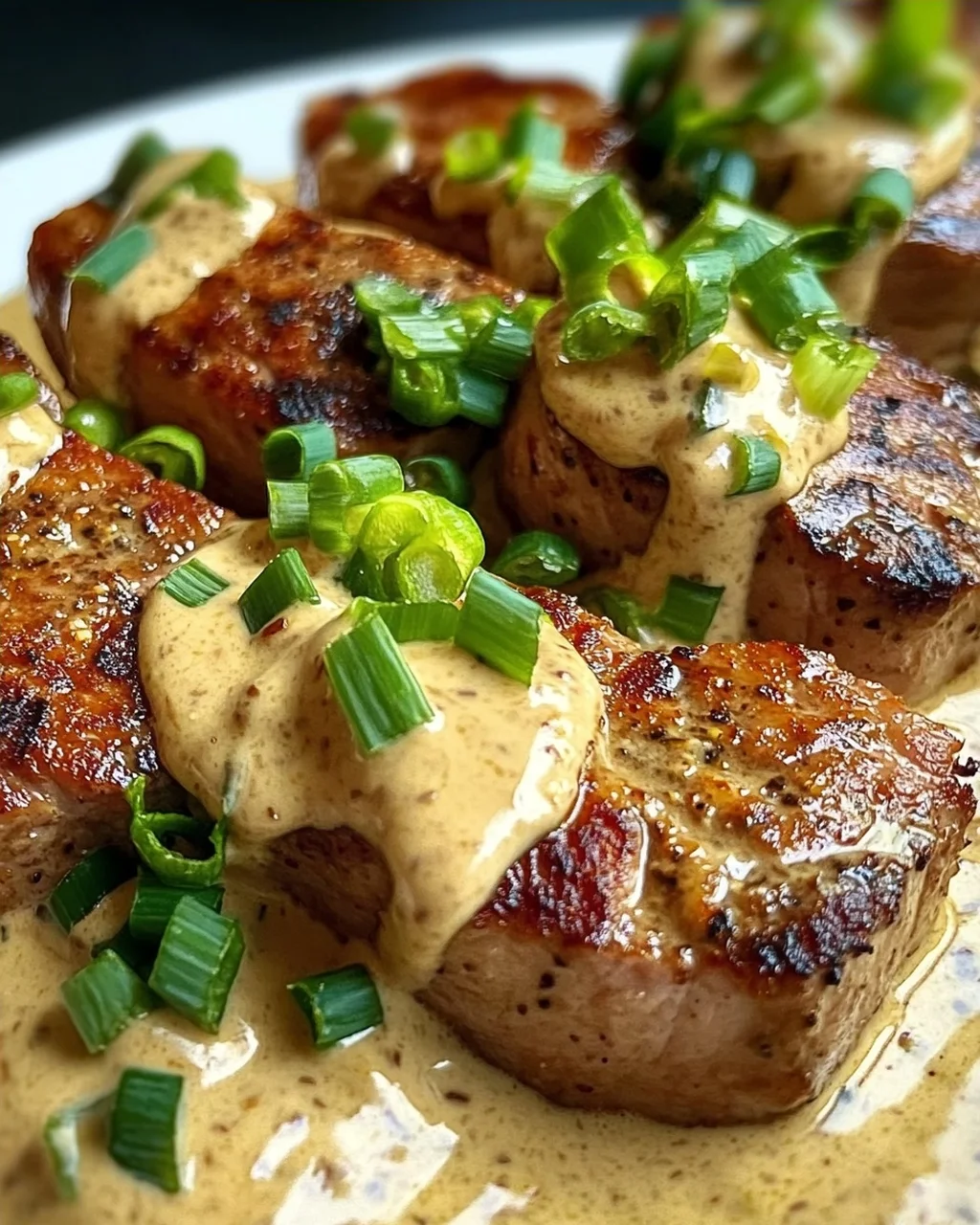 Schweinefilet in cremiger Sahnesauce